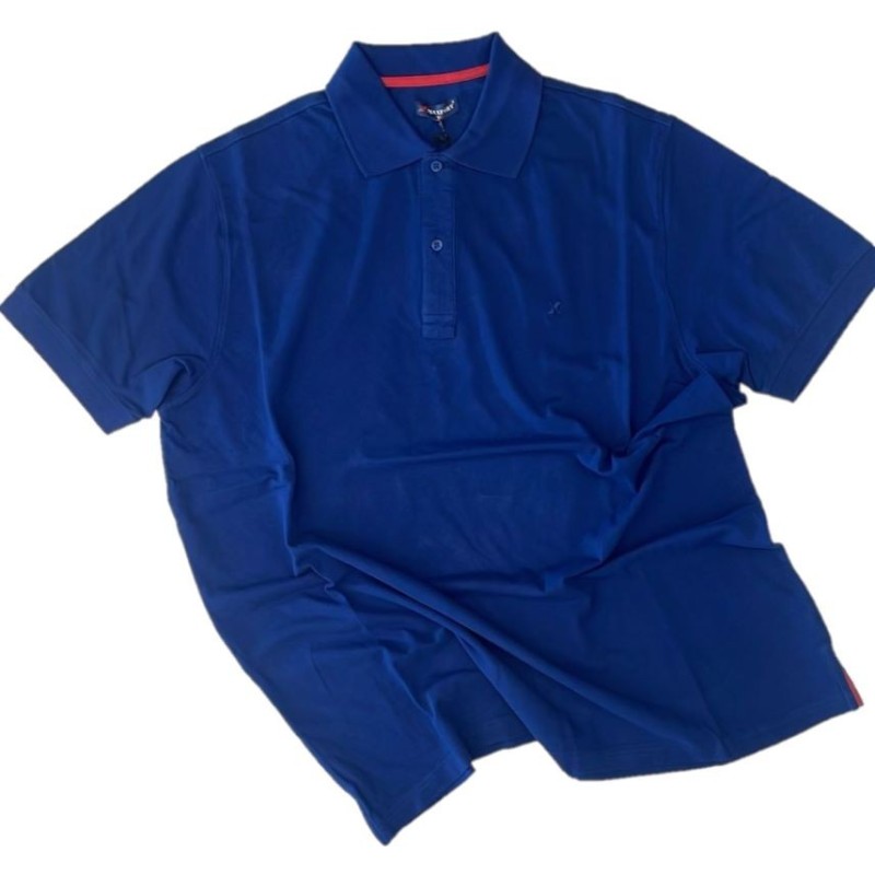 Polo Taglie Forti Maxfort manica corta tinta unita articolo 5000 colore denim