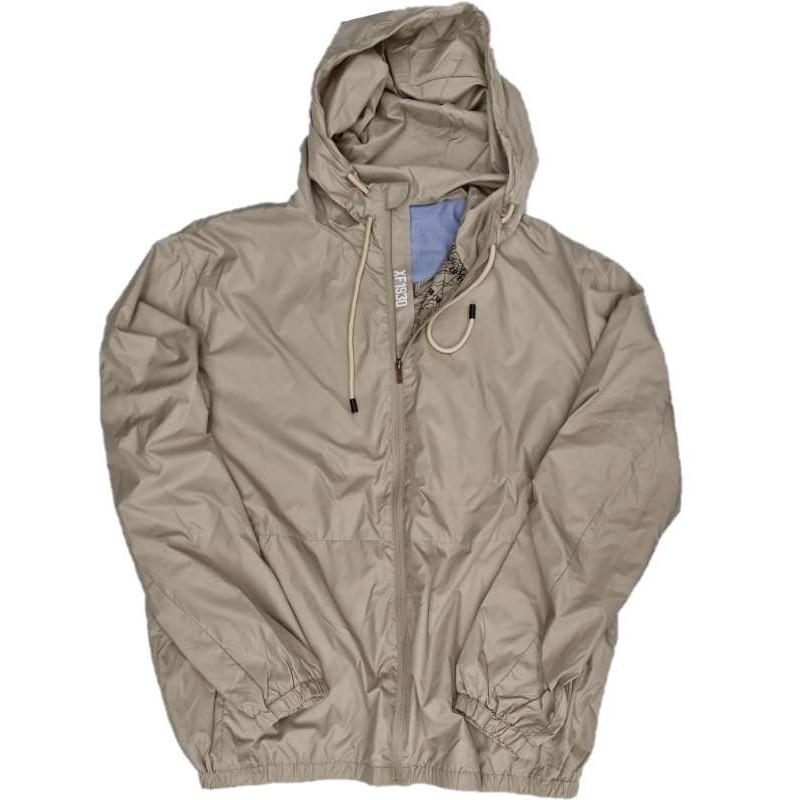 k-way taglie forti maxfort in tessuto anti vento leggero e pratico con cappuccio beige k-way taglie forti maxfort in tessuto anti vento leggero e pratico con cappuccio beige
