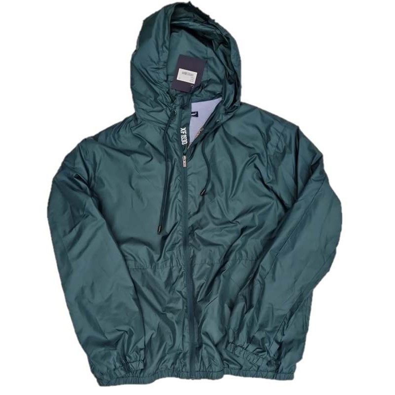 k-way taglie forti maxfort in tessuto anti vento leggero e pratico con cappuccio verde k-way taglie forti maxfort in tessuto anti vento leggero e pratico con cappuccio verde