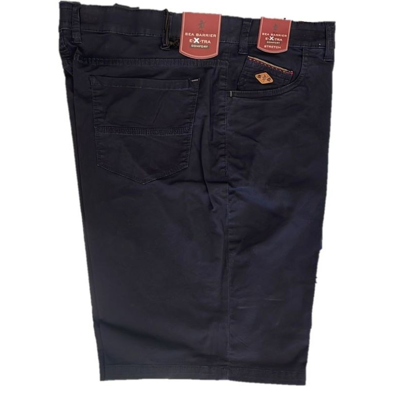 Pantaloncino in Taglie Forti Sea Barrier extra confort in cotone elasticizzato con cavallo alto blu Pantaloncino in Taglie Forti Sea Barrier extra confort in cotone elasticizzato con cavallo alto blu