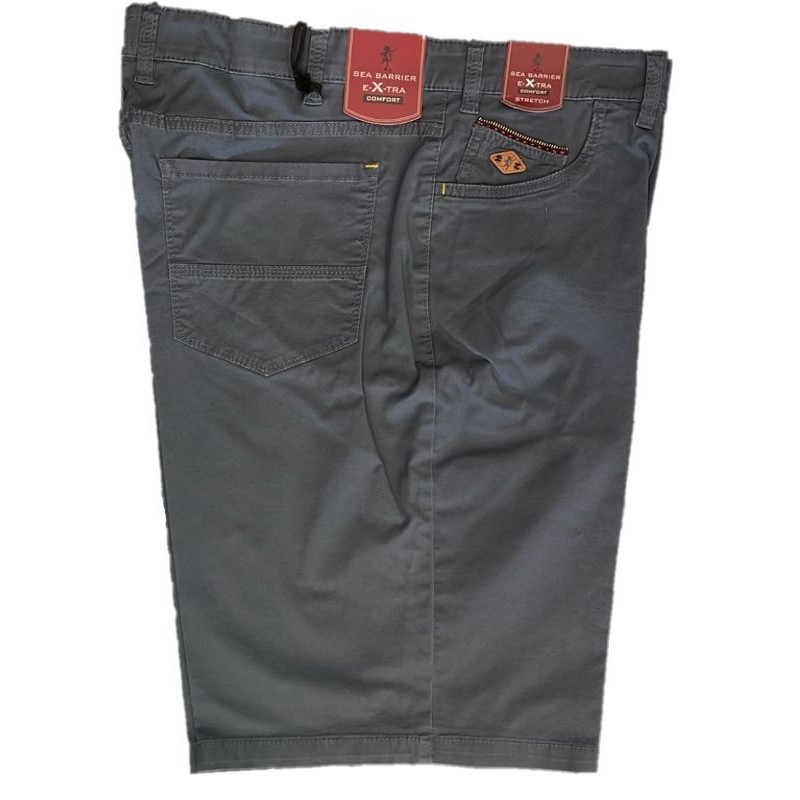 Pantaloncino in Taglie Forti Sea Barrier extra confort in cotone elasticizzato con cavallo alto grigio Pantaloncino in Taglie Forti Sea Barrier extra confort in cotone elasticizzato con cavallo alto grigio