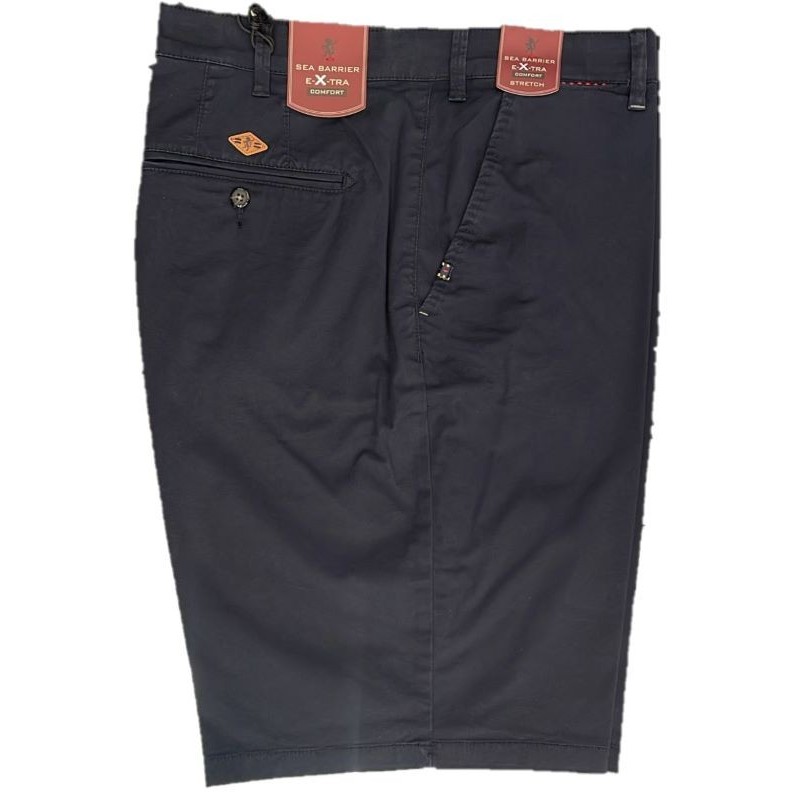 Pantaloncino in Taglie Forti Sea Barrier extra confort in cotone elasticizzato in tasca chino con cavallo alto colore blu Pantaloncino in Taglie Forti Sea Barrier extra confort in cotone elasticizzato in tasca chino con cavallo alto colore blu