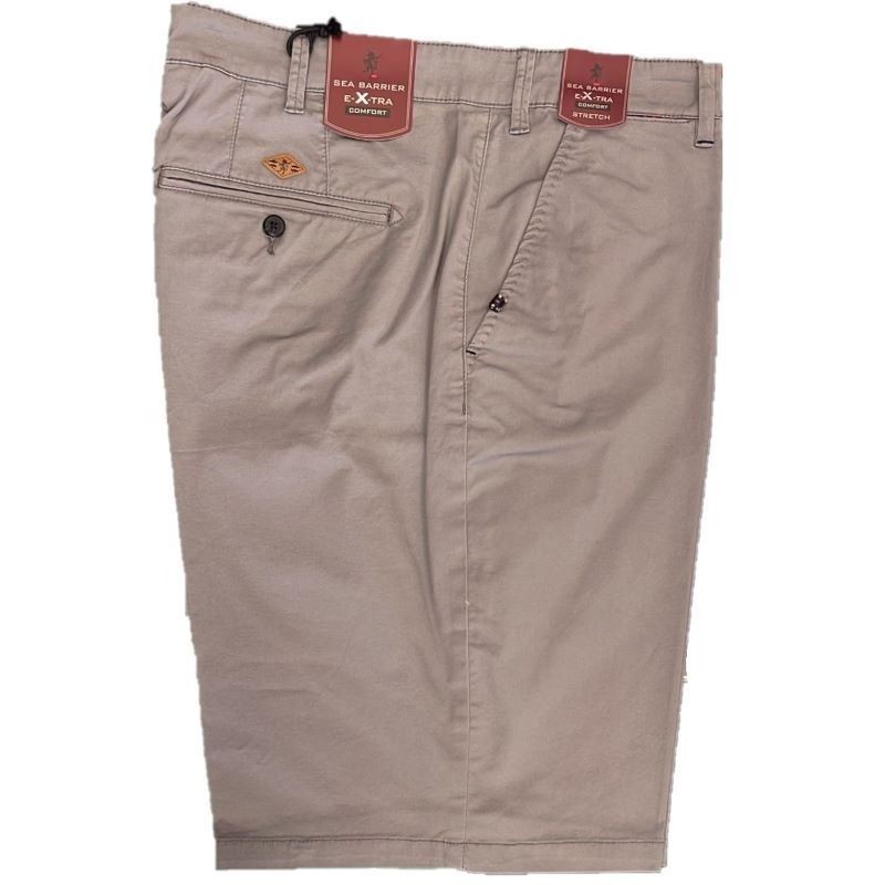 Pantaloncino in Taglie Forti Sea Barrier cotone elasticizzato in tasca chino con cavallo alto colore grigio medio Pantaloncino in Taglie Forti Sea Barrier cotone elasticizzato in tasca chino con cavallo alto colore grigio medio