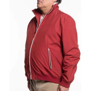 Maxfort Giubbino Taglie Forti uomo modello bomber con elastico in vita e polsini colore rosso