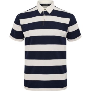 polo taglie forti in cotone manica corta a fasce north 564 blu