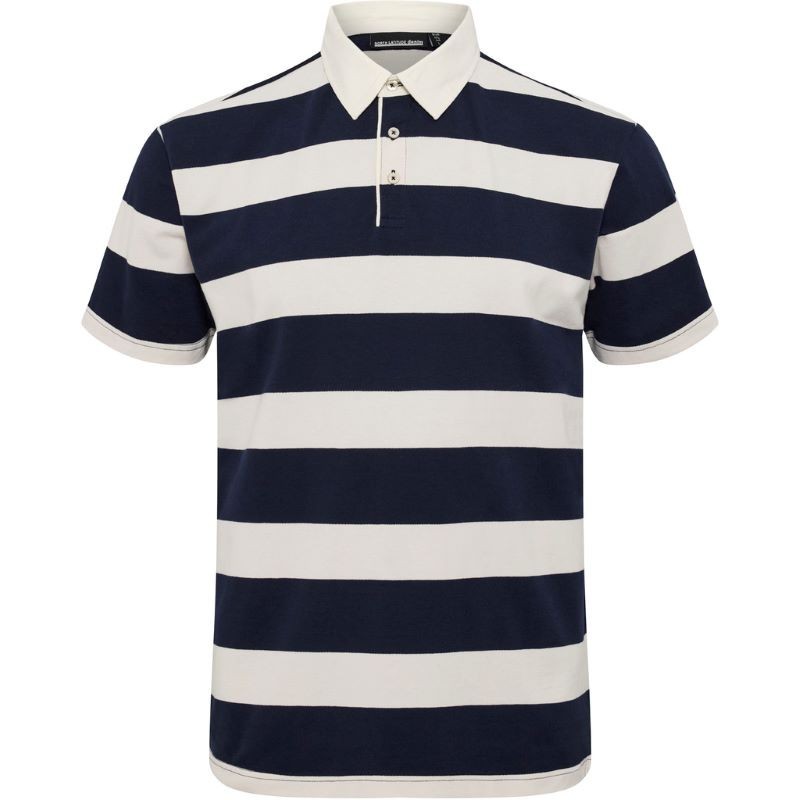 polo taglie forti in cotone manica corta a fasce north 564 blu polo taglie forti in cotone manica corta a fasce north 564 blu